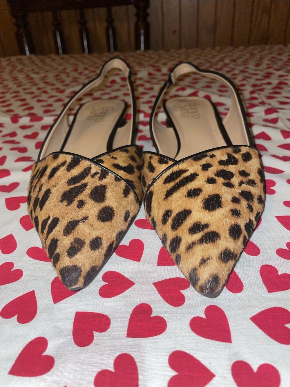 Tan , black & gold leather Franco sarto shoes (9M)